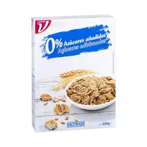 Copos de trigo integral y arroz 0% azúcares añadidos Hacendado Caja 0.5 kg