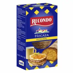 Hogaza de pan integral tostado Recondo 240 g.