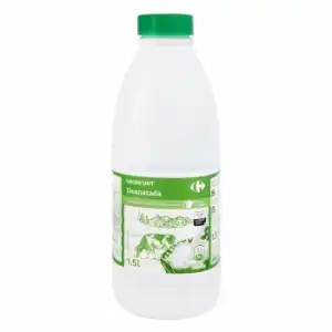 Leche desnatada Carrefour botella 1,5 l.