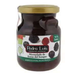 Mermelada de frutas del bosqu ecológica Pedro Luis sin gluten 280 g.