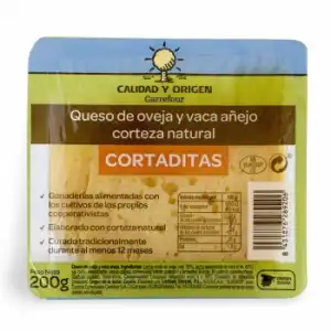 Queso de Mezcla Añejo Calidad y Origen Carrefour cuña cortada de 200 g