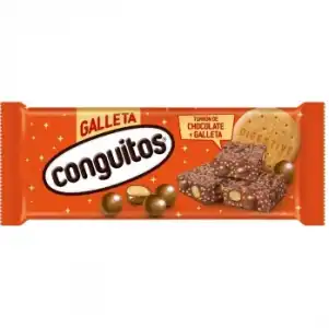 Turrón de chocolate y galleta Conguilos 180 g.