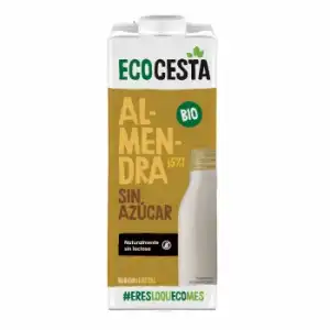 Bebida de almendra sin azúcar ecológica EcoCesta sin lactosa brik 1 l.