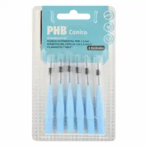 Cepillo dental interdental cónico Phb 6 ud.