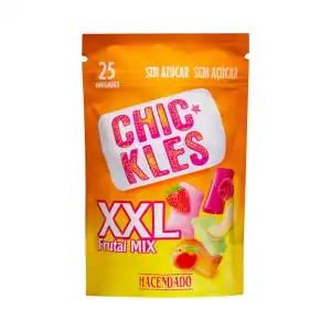 Chicle tropical XXL gragea Hacendado Paquete 0.1 kg