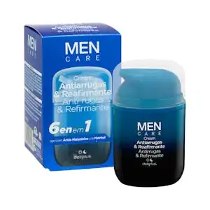 Crema facial Antiarrugas y Reafirmante Men care Deliplus ácido hialurónico y matrixyl Bote 0.05 100 ml