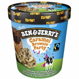 Helado caramel brownie party Ben&Jerry ́s 465 ml.