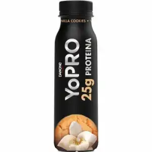 Yogur de proteínas líquido desnatado sabor cookies y vainilla sin azúcar añadido Danone Yopro sin lactosa 300 g.
