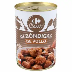 Albóndigas de pollo Classic Carrefour sin gluten 415 g.