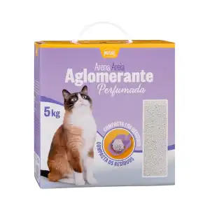 Arena para gato aglomerante Nuske perfumada Caja 5 kg