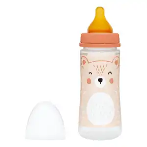 Biberón 360 ml tetina látex tres posiciones +1 mes Deliplus  1 ud