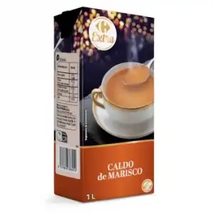 Caldo de marisco Exstra Carrerfour sin gluten brik 1 l.