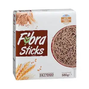 Cereales con salvado de trigo Fibra Sticks Hacendado Caja 0.5 kg