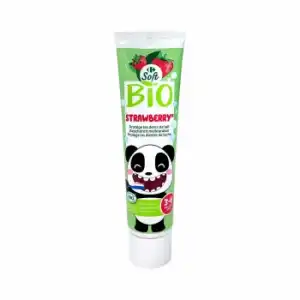 Dentífrico infantil fresa ecológico Carrefour Soft 50 ml.