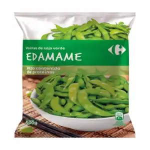 Edamame vainas de soja Carrefour 500 g.