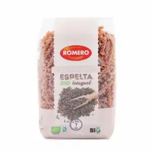 Espirales de espelta integrales ecológicos Romero 400 g.