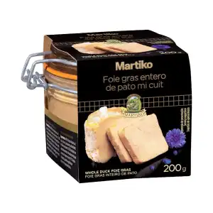 Foie gras entero de pato mi cuit Martiko Tarro 0.2 kg
