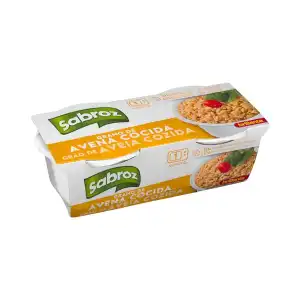 Grano de avena cocida Sabroz 2 vasitos X 0.125 kg