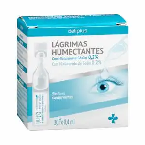 Lágrimas hidratantes para los ojos Deliplus con hialuronato sódico 0,2%