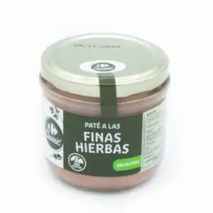 Paté a las finas hierbas Classic Carrefour sin gluten y sin lactosa 160 g.