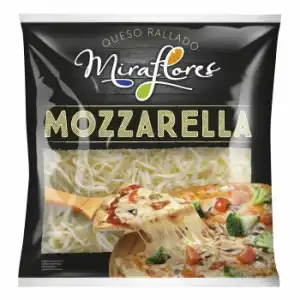 Queso rallado mozzarella Miraflores 500 g.