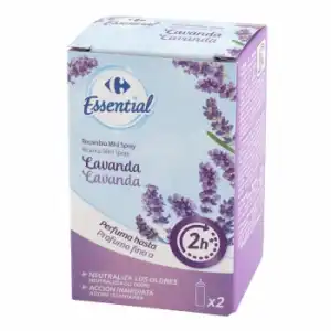 Ambientador mini spray Lavanda recambio Carrefour 2 ud.