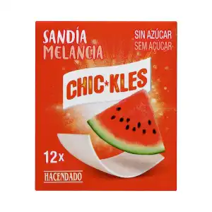 Chicle sandía lámina Hacendado Paquete 0.031 100 g