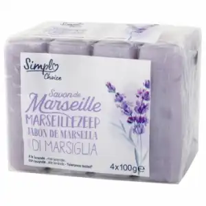 Jabón de manos de lavanda en pastilla Simpl Choice 4 ud.