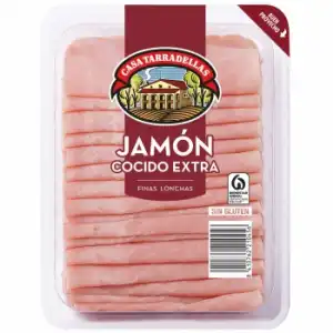 Jamón Cocido Extra en finas lochas Casa Tarradellas sin gluten 125 g