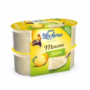 Mousse de limón Nestlé La Lechera sin gluten pack de 4 unidades de 62 g.