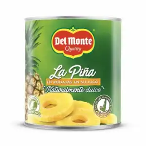 Piña en rodajas sin azúcar añadido Del Monte 510 g.