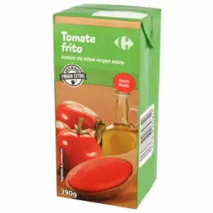 Tomate frito con aceite de oliva virgen Carrefour 390 g.