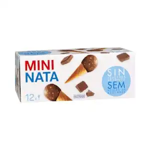 Helado mini cucurucho nata Hacendado sin azúcares añadidos Caja 444 ml