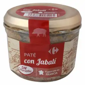 Paté con jabalí Carrefour 180 g.