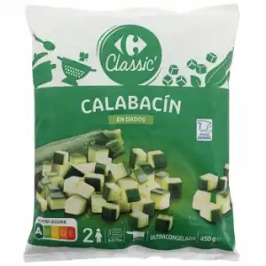 Calabacín en dados Carrefour 450 g.