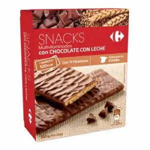 Galletas con chocolate con leche Mulivitaminadas Carrefour 200 g.