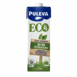 Leche semidesnatada ecológica Puleva brik 1 l.