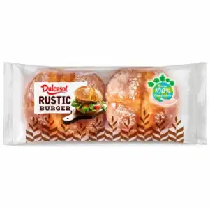 Pan de hamburguesa rústico Dulcesol 300 g.