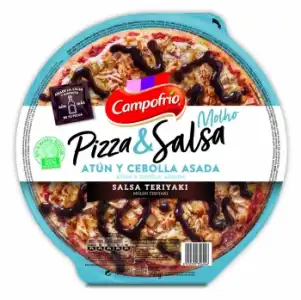 Pizza de atún, cebolla asada y salsa teriyaki Pizza & Salsa Campofrio 360 g.