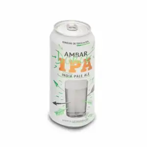 Cerveza extralupada Ambar doble Ipa tipo India Pale Lager lata 44 cl.