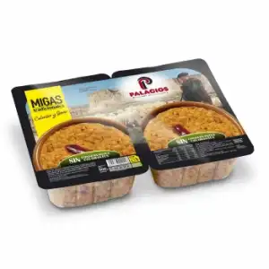 Migas con chistorra Palacios pack 2 unidades de 250 g.