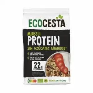 Muesli alto en proteína ecológico Ecocesta sin azúcar añadido 375 g.