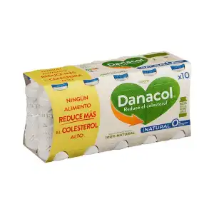 Bebida láctea natural Danacol 0% azúcares añadidos 10 mini botellas X 0.1 kg