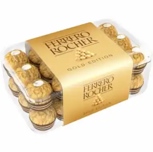 Bombones de chocolate y avellana Ferrero Rocher estuche 30 ud.