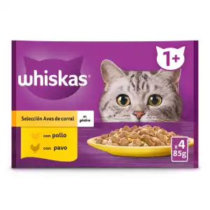 Comida húmeda de ave para gato Whiskas 4x85 g