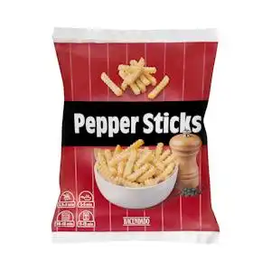 Patatas prefritas Pepper Sticks Hacendado rebozadas con sal y pimienta