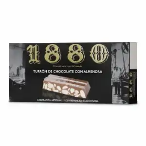 Turrón de chocolate con almendras 1880 250 g.