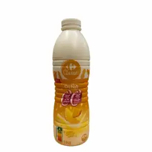 Yogur liquido desnatado piña sin azúcar añadido Carrefour Classic ́1 kg.