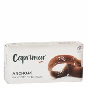 Anchoas en aceite de girasol Caprimar 23 g.