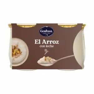 Arroz con leche Goshua sin gluten pack de 2 unidades de 140 g.